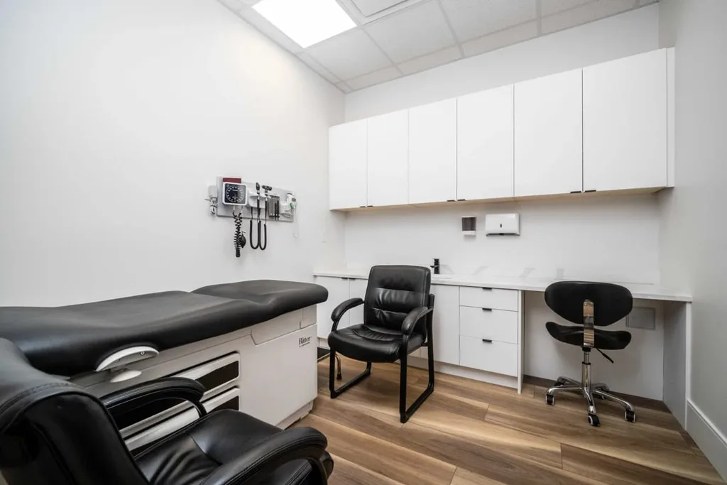 Examination room at Crescent Health clinic in Delta, BC